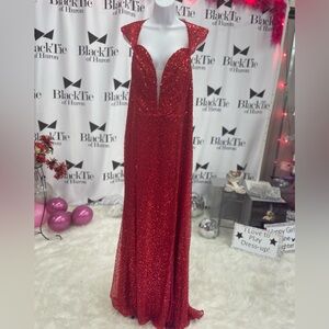 Red Glitter Gown